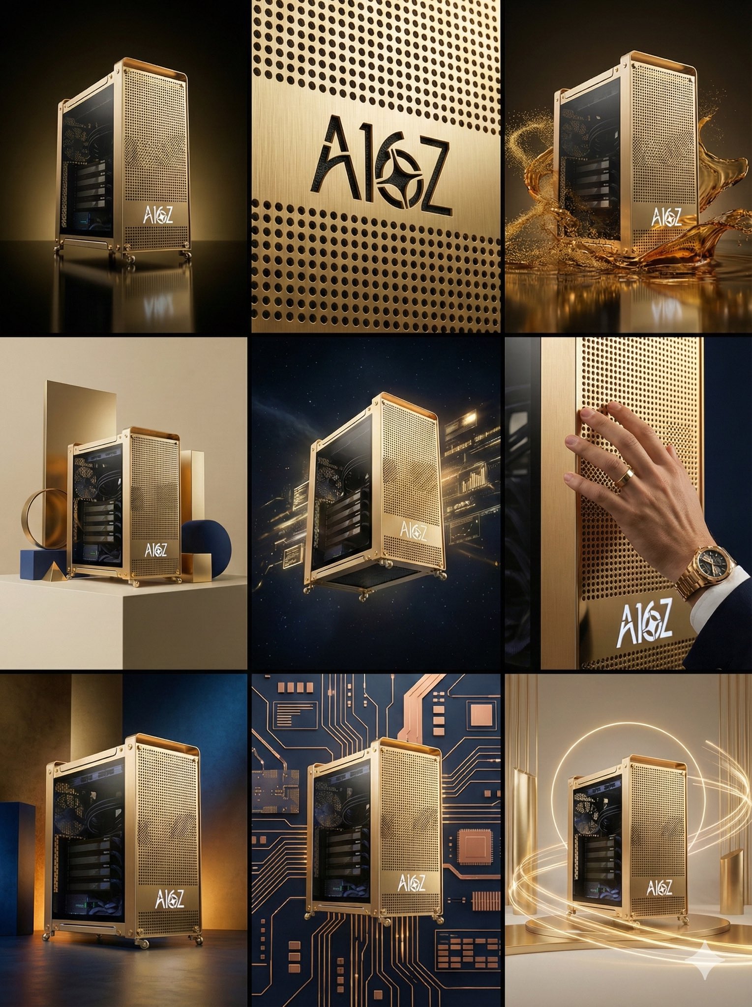 3x3 Grid Creative for High-End Commercial Campaign - AI generated image