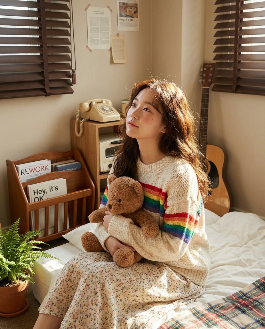 Cozy Japanese Style Girl - AI generated image
